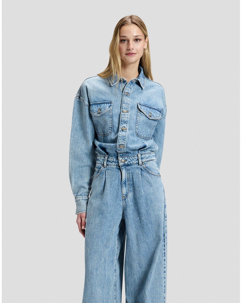 LS JUMPSUIT ALL DAY Blauw LS JUMPSUIT ALL DAY Blauw