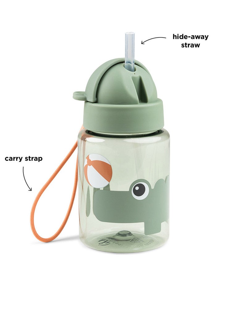 Beker met rietje Playground Green 280 ml Licht Groen Beker met rietje Playground Green 280 ml Licht Groen