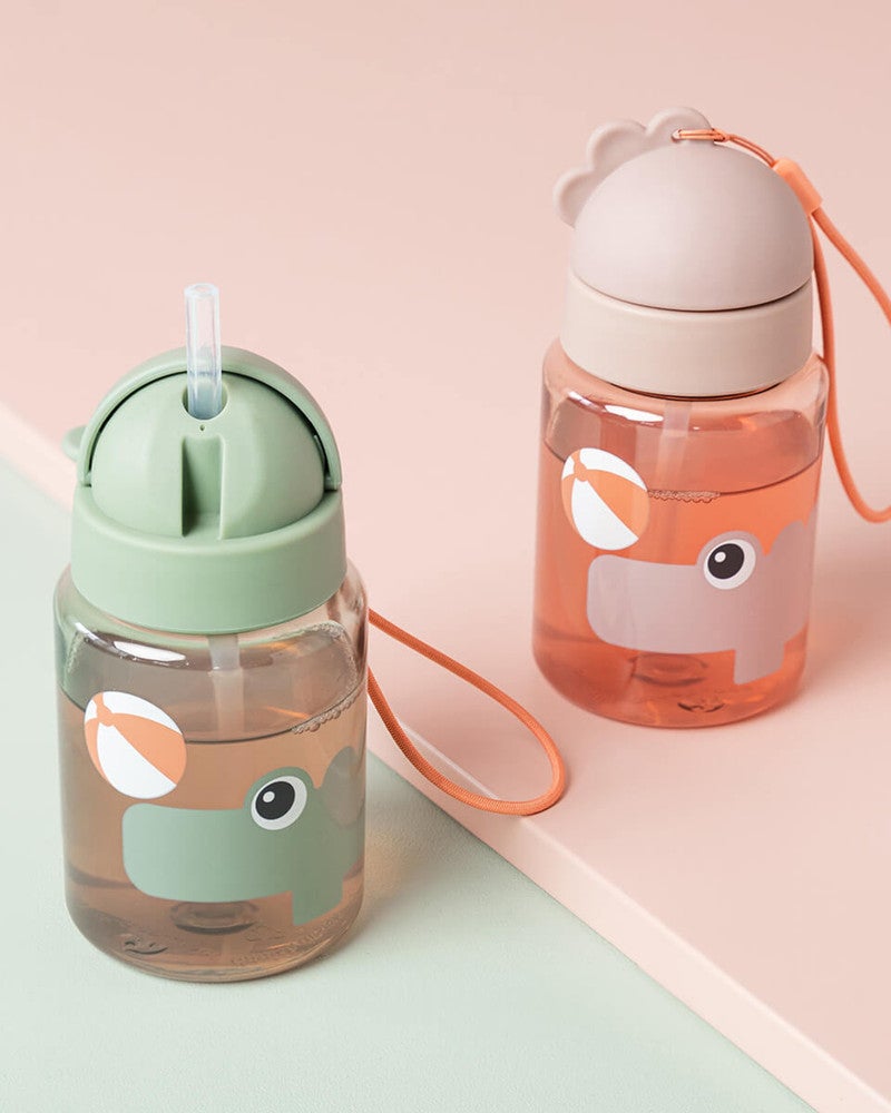 Beker met rietje Playground Green 280 ml Licht Groen Beker met rietje Playground Green 280 ml Licht Groen
