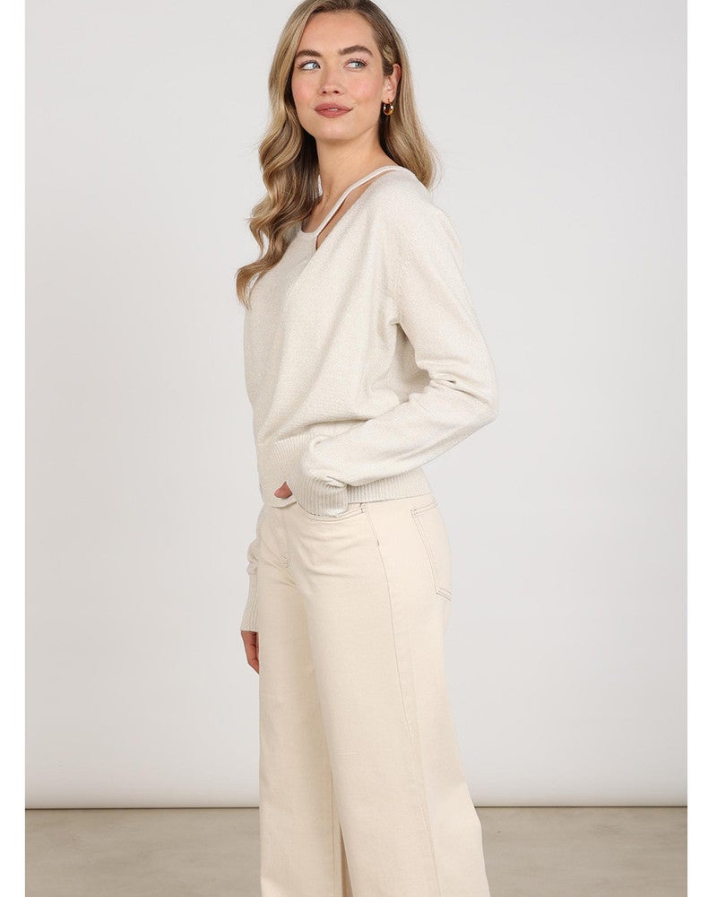 Kolli Pullover Lurex Off White Kolli Pullover Lurex Off White