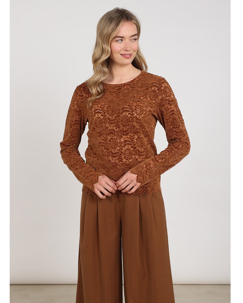 Wies Top Lace Bruin 1 Wies Top Lace Bruin 1