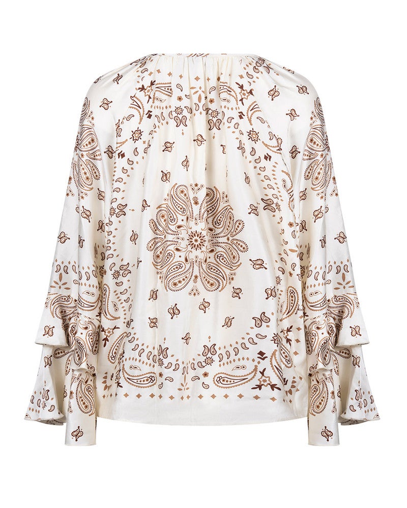 Asra Blouse Paisley Off White Asra Blouse Paisley Off White
