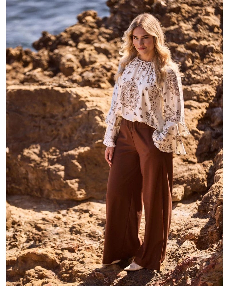 Asra Blouse Paisley Off White Asra Blouse Paisley Off White
