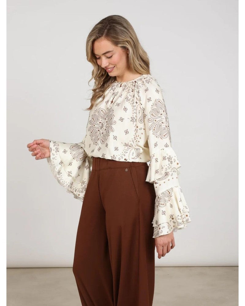 Asra Blouse Paisley Off White Asra Blouse Paisley Off White