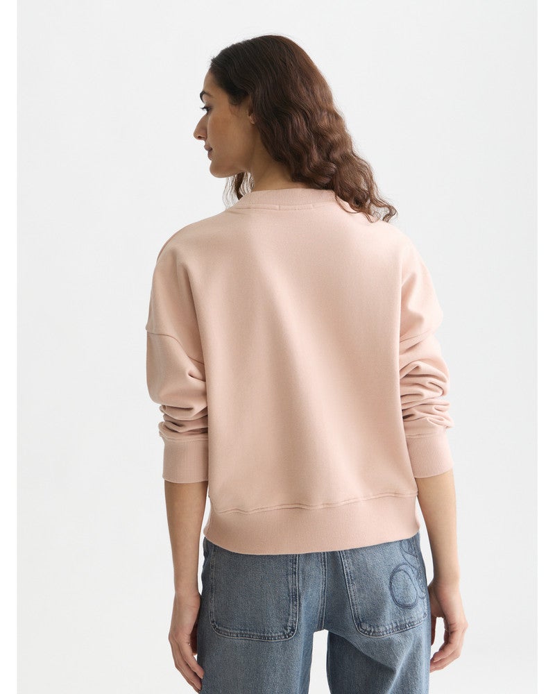 Embroidered logo relaxed-fit sweatshirt Roze Embroidered logo relaxed-fit sweatshirt Roze