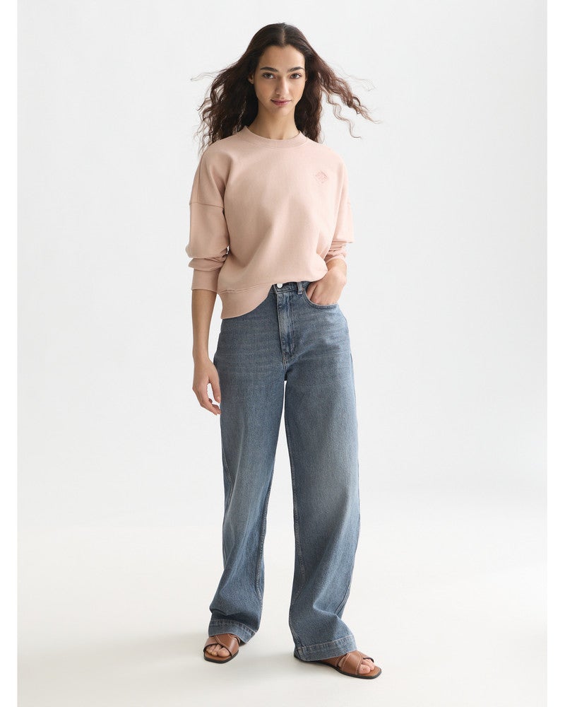 Embroidered logo relaxed-fit sweatshirt Roze Embroidered logo relaxed-fit sweatshirt Roze