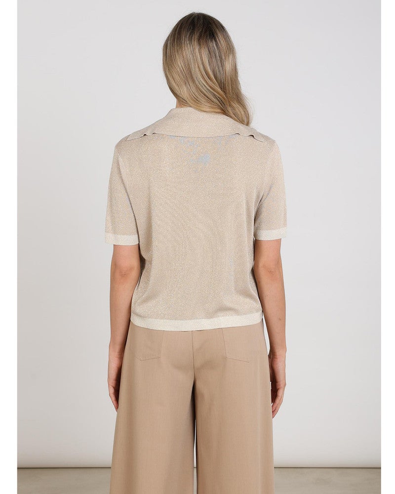 Keelie Top Lurex Zand Keelie Top Lurex Zand