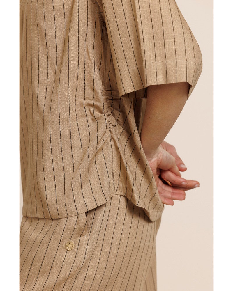 Maddi jane stripe top Camel Maddi jane stripe top Camel