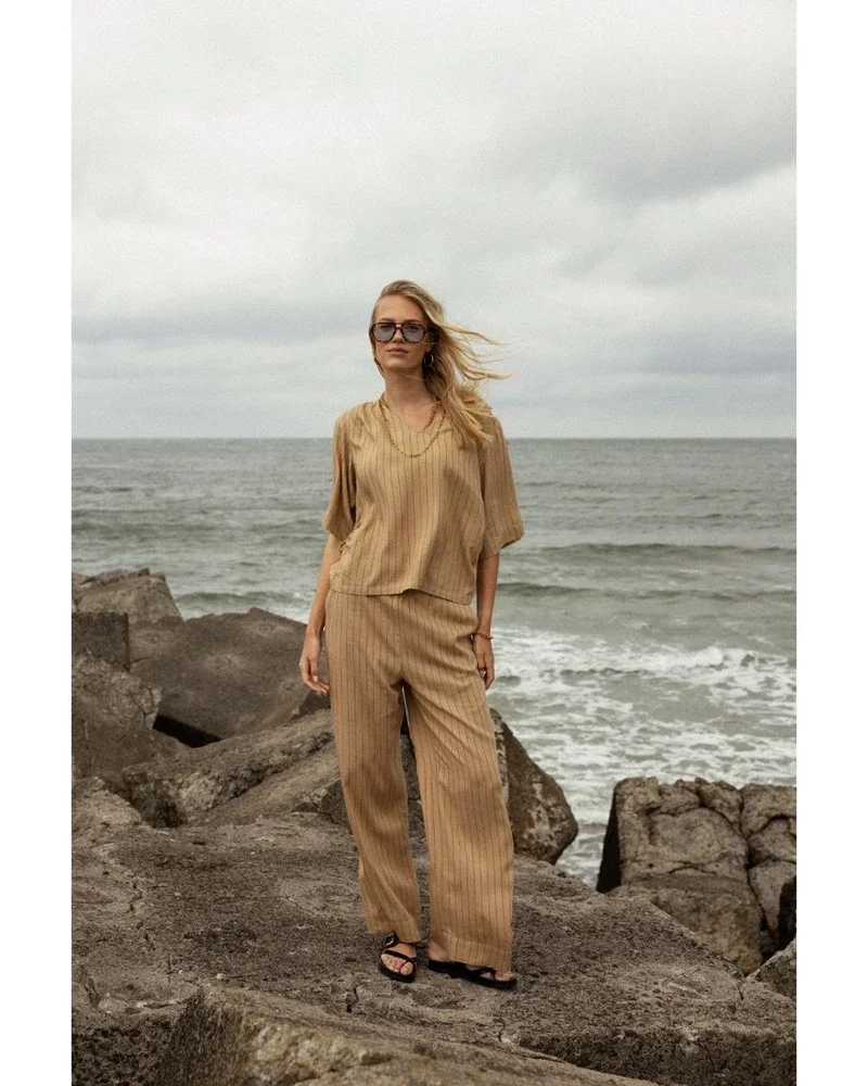 Devine stripe trousers Camel Devine stripe trousers Camel
