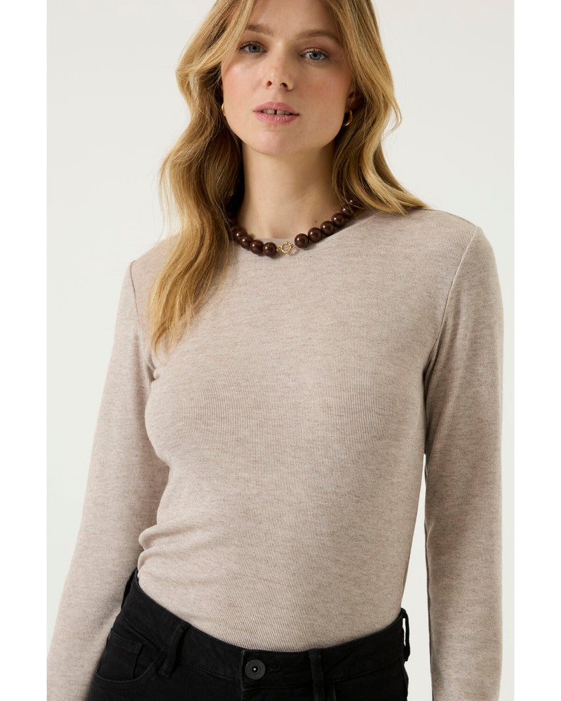 Z0074 Ladies T-shirt LS Zand Z0074 Ladies T-shirt LS Zand