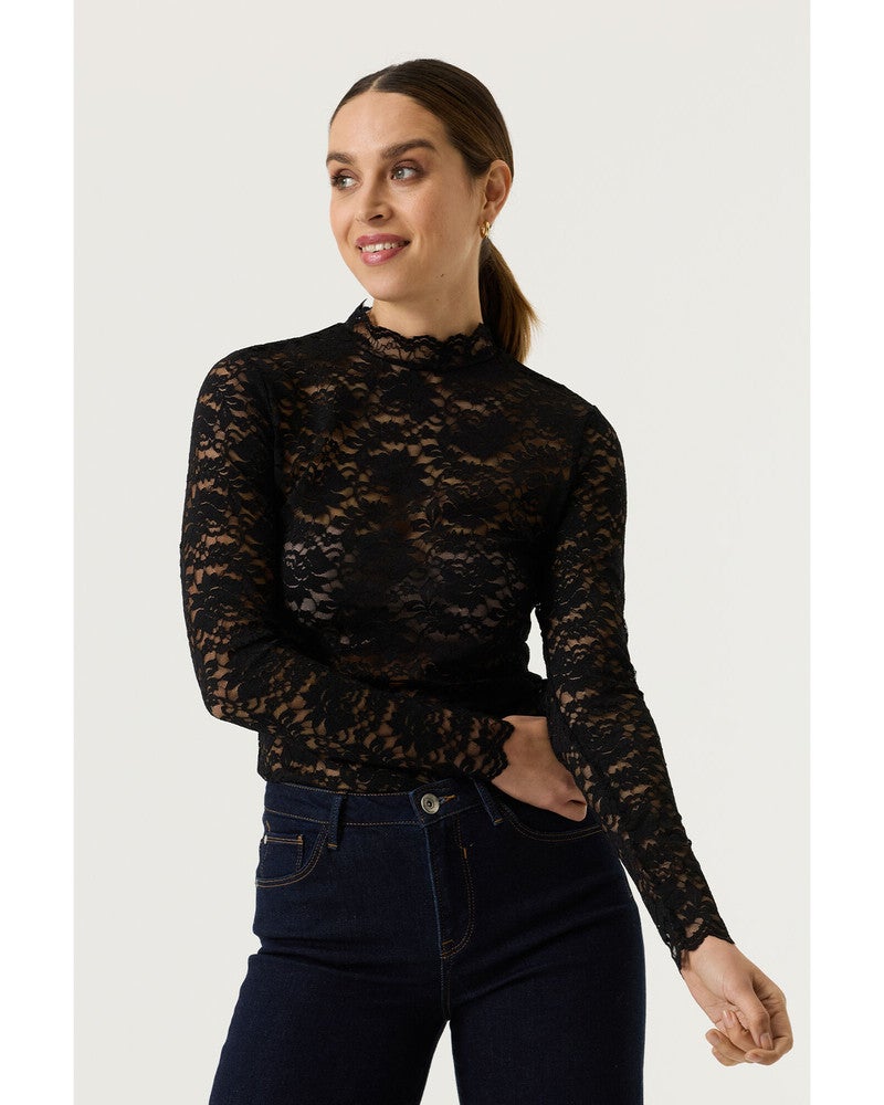 Z0075 Ladies T-shirt LS Zwart 1 Z0075 Ladies T-shirt LS Zwart 1