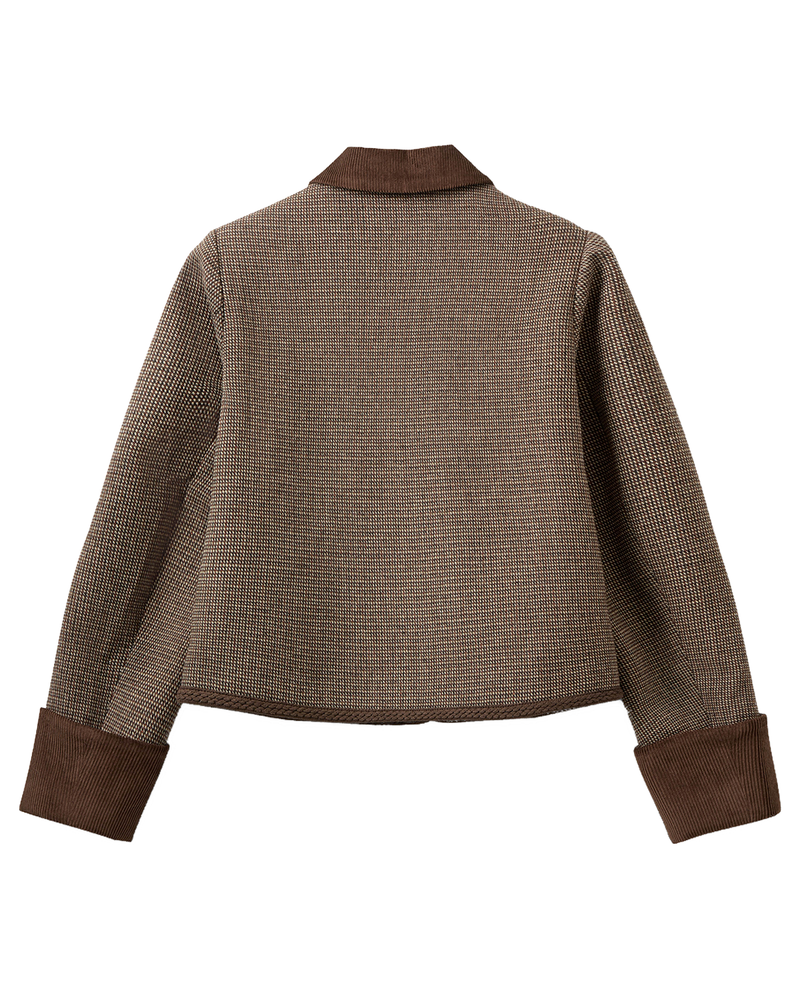 KAMIKKASW SHORT TWEED JACKET Bruin 1 KAMIKKASW SHORT TWEED JACKET Bruin 1