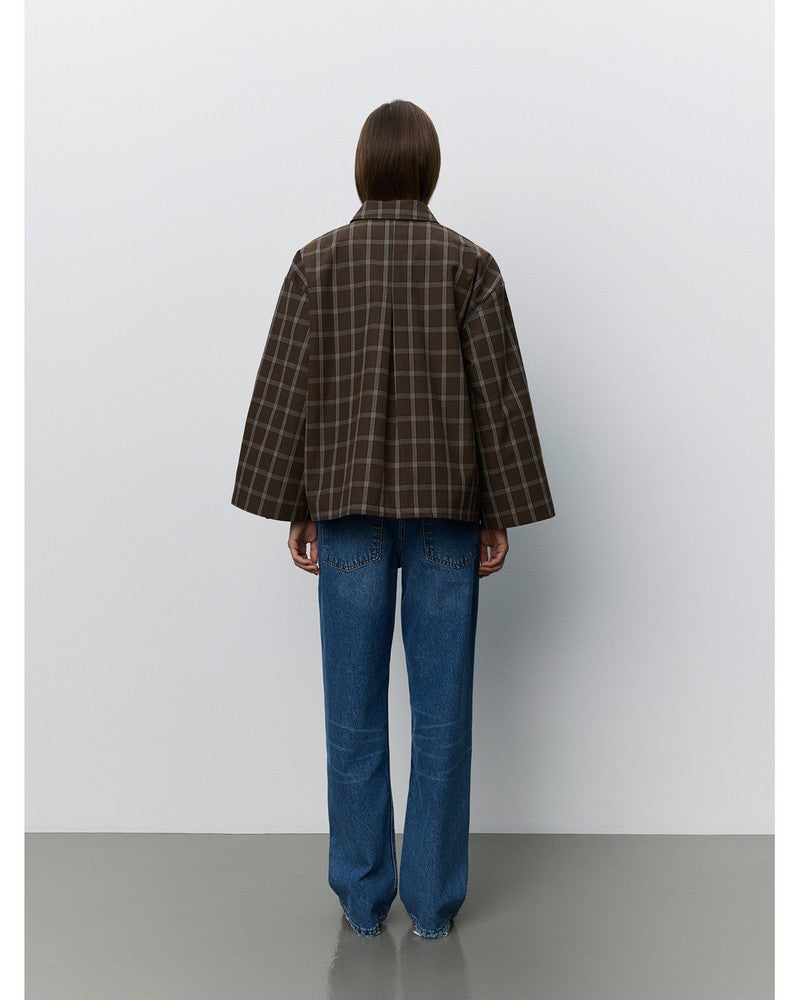 AGATHASW CHECK JACKET Bruin 1 AGATHASW CHECK JACKET Bruin 1