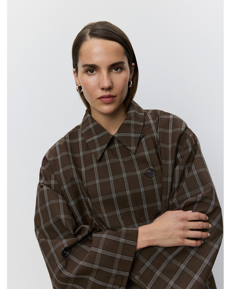 AGATHASW CHECK JACKET Bruin 1 AGATHASW CHECK JACKET Bruin 1