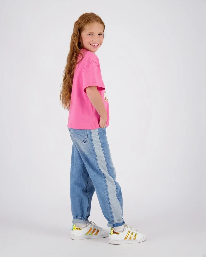Cecilia Balloon Jeans Panel Blauw Cecilia Balloon Jeans Panel Blauw