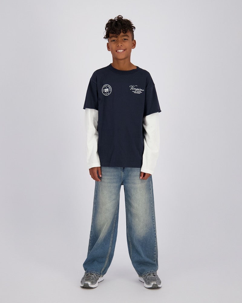 Habu Longsleeve Double Layer Donker Blauw Habu Longsleeve Double Layer Donker Blauw