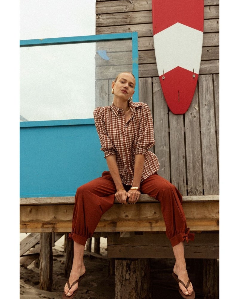 Yentil check blouse Off White Yentil check blouse Off White