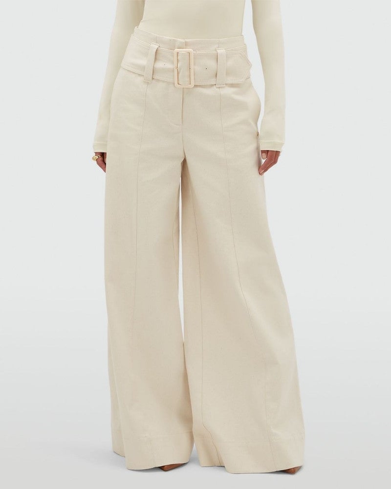 MAUREEN high waisted wide leg jeans Ecru MAUREEN high waisted wide leg jeans Ecru