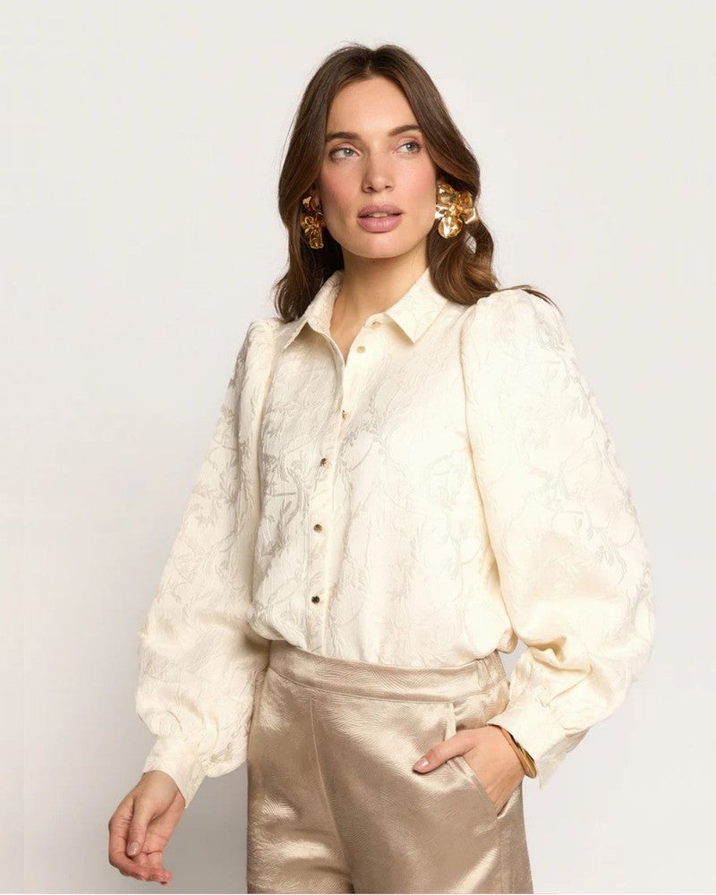 Blouse Benda Jaquard Off White Blouse Benda Jaquard Off White
