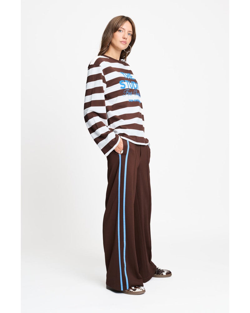 LONGSLEEVE - Joy Striped Brown White Multi LONGSLEEVE - Joy Striped Brown White Multi