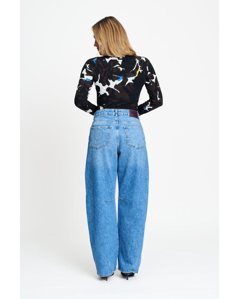 JEANS - Jacky Studs Mid Blue Blauw JEANS - Jacky Studs Mid Blue Blauw