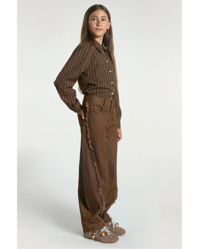 QUINN JEANS FRINGE Bruin 1 QUINN JEANS FRINGE Bruin 1