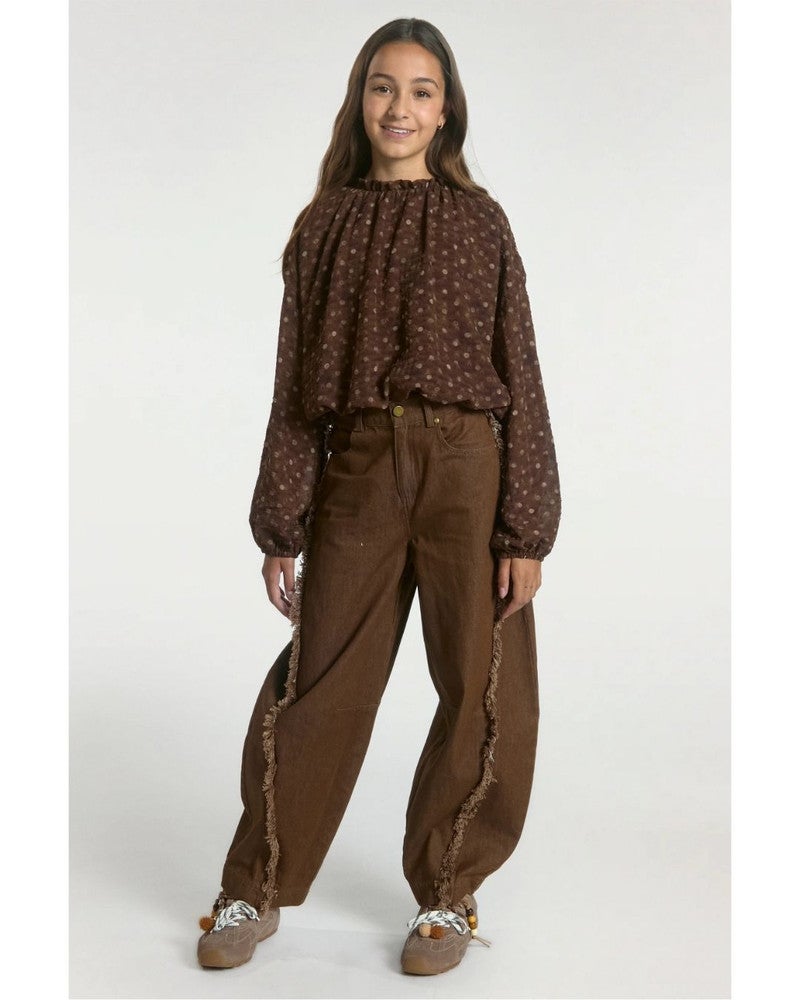 QUINN JEANS FRINGE Bruin 1 QUINN JEANS FRINGE Bruin 1