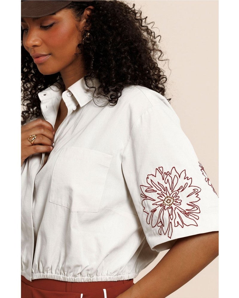 Noleste poplin blouse Wit 1 Noleste poplin blouse Wit 1