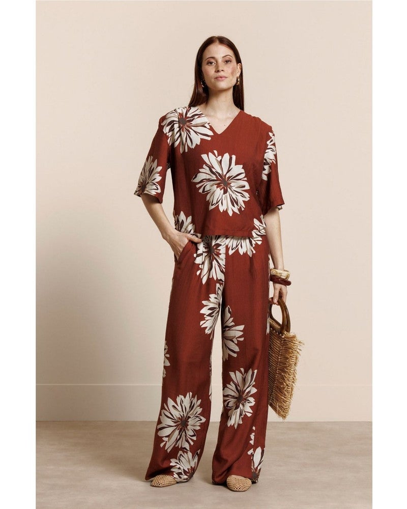 Maddi jane flower top Oranje Maddi jane flower top Oranje