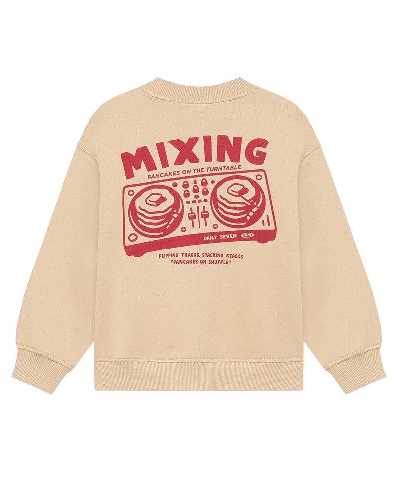 Oversized Sweater Backprint Crewneck Zand Oversized Sweater Backprint Crewneck Zand