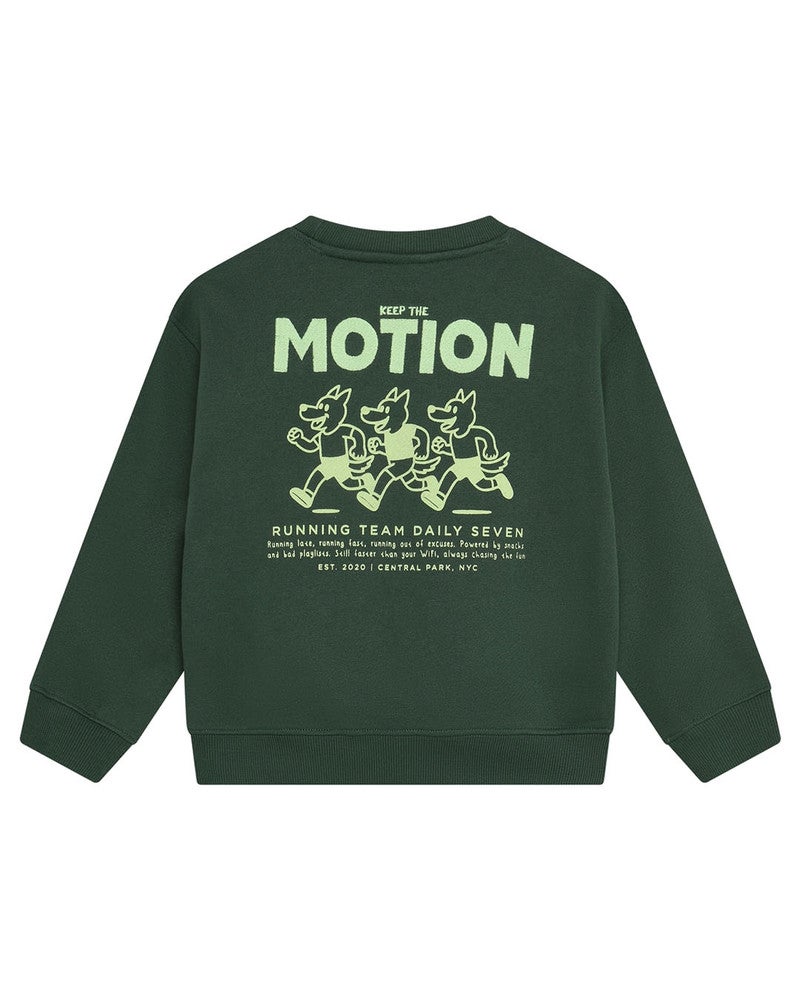 Oversized Sweater Backprint Groen Oversized Sweater Backprint Groen