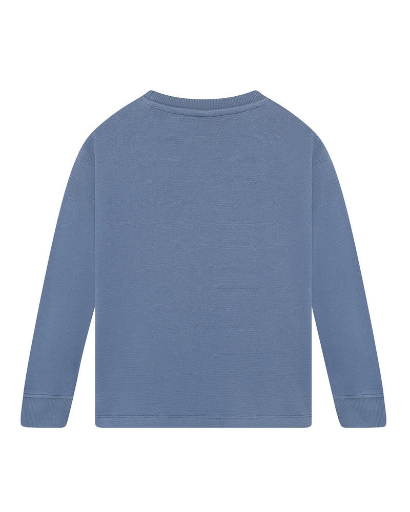 T-shirt Longsleeve Print Snacking Blauw T-shirt Longsleeve Print Snacking Blauw