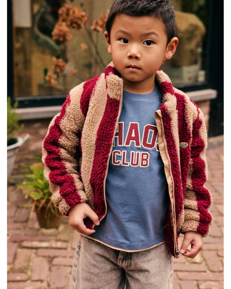 Teddy Jacket Striped Rood Teddy Jacket Striped Rood