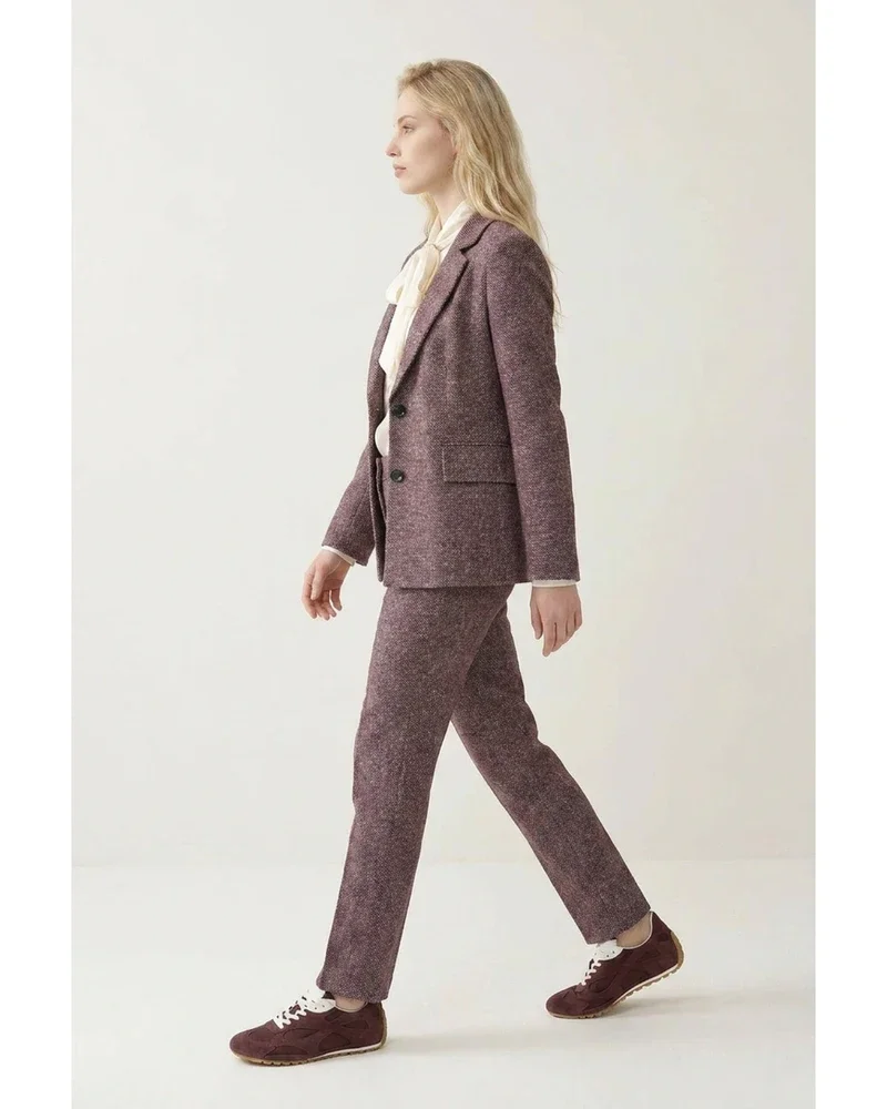 Blazer Nick Lano Lurex Bordeaux Blazer Nick Lano Lurex Bordeaux