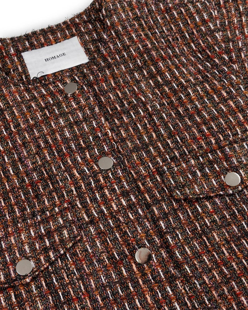 Fitted Tweed Vest Bruin 1 Fitted Tweed Vest Bruin 1