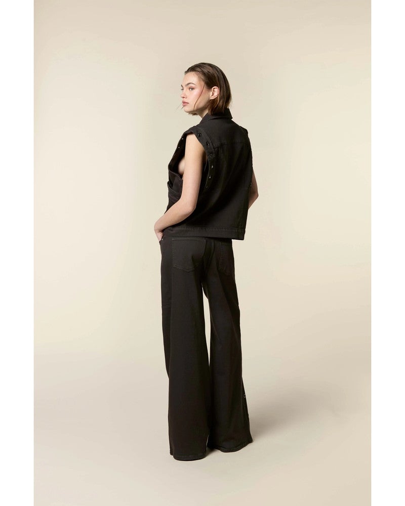 Palazzo jeans with big eyelets Bruin 1 Palazzo jeans with big eyelets Bruin 1