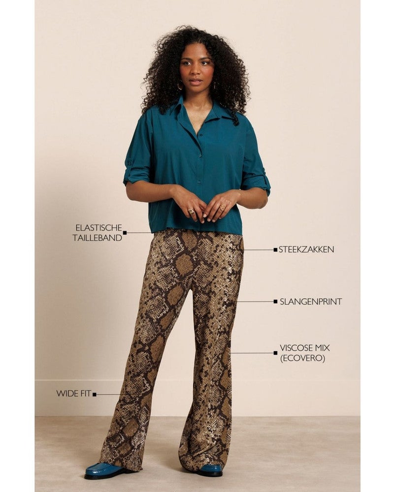 Mienke snake trousers Bruin 1 Mienke snake trousers Bruin 1