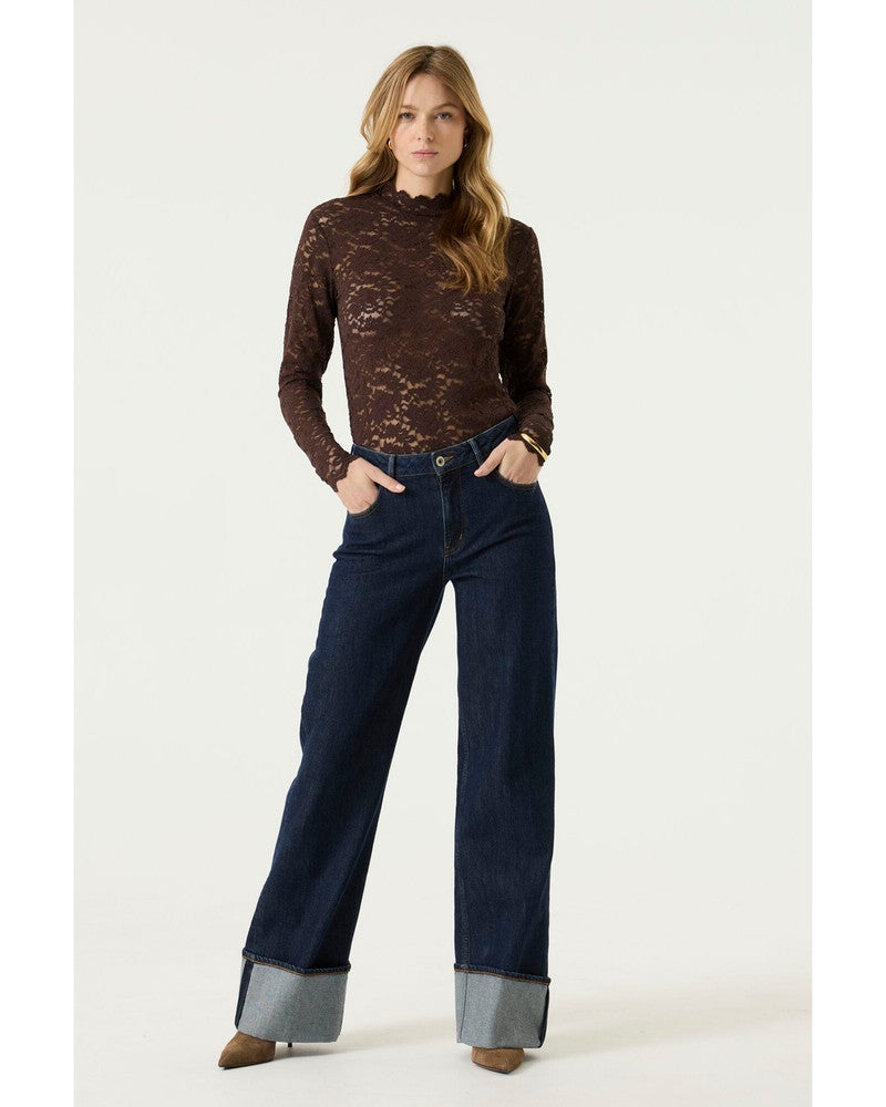 Z0075 Ladies T-shirt LS Bruin 1 Z0075 Ladies T-shirt LS Bruin 1