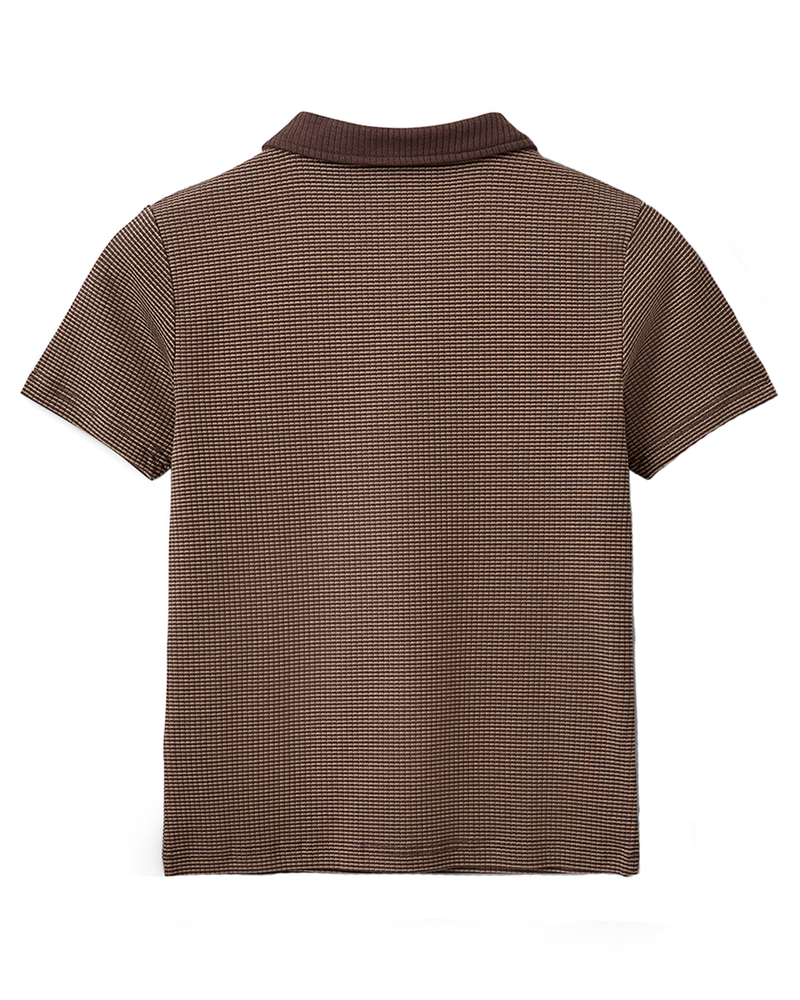 CALISTASW RIB POLO T-SHIRT Bruin 1 CALISTASW RIB POLO T-SHIRT Bruin 1