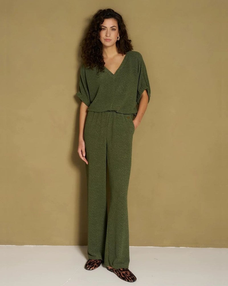 Broek Mea - Mid Rise Groen Broek Mea - Mid Rise Groen