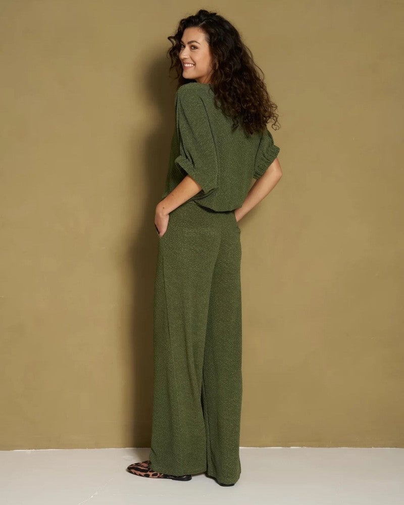 Broek Mea - Mid Rise Groen Broek Mea - Mid Rise Groen