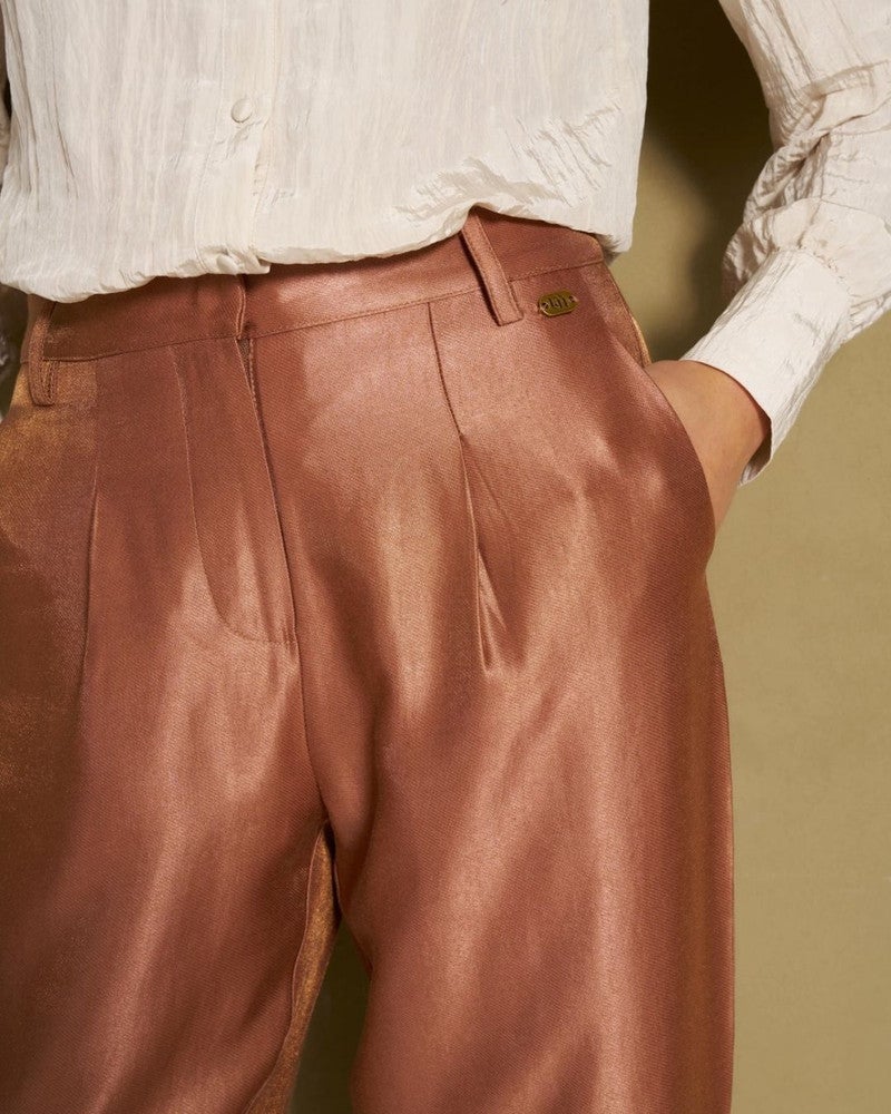 Broek Helvi - High Rise Tapered Bruin 1 Broek Helvi - High Rise Tapered Bruin 1