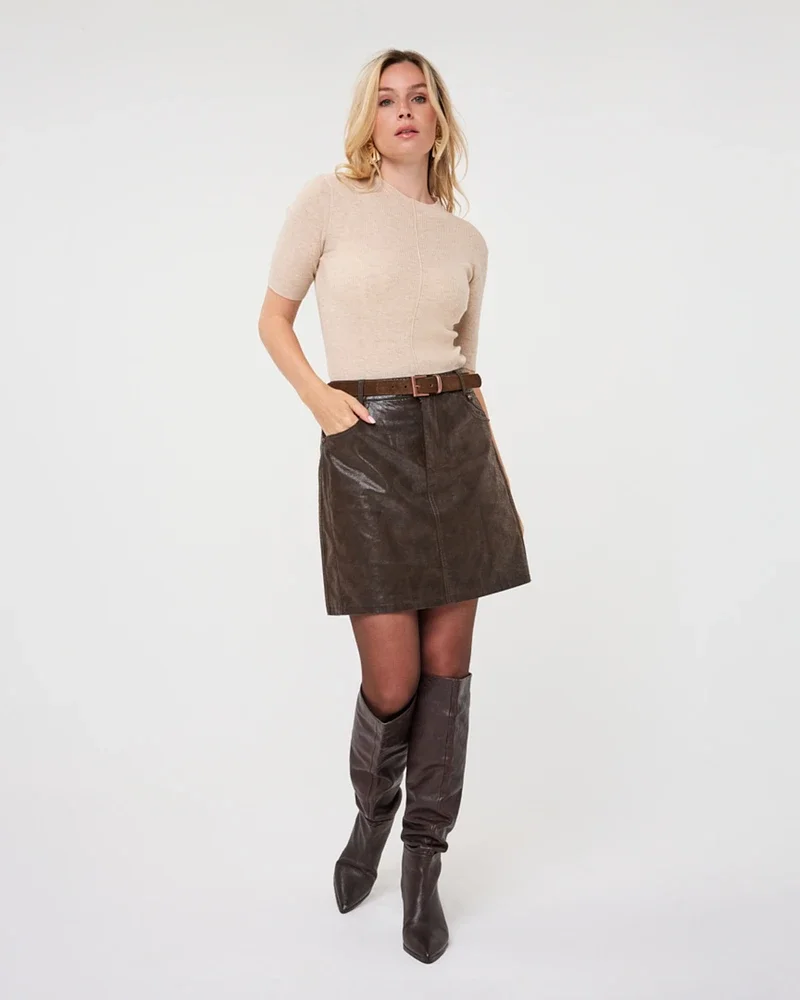 Skirt belt structured PU Bruin 1 Skirt belt structured PU Bruin 1