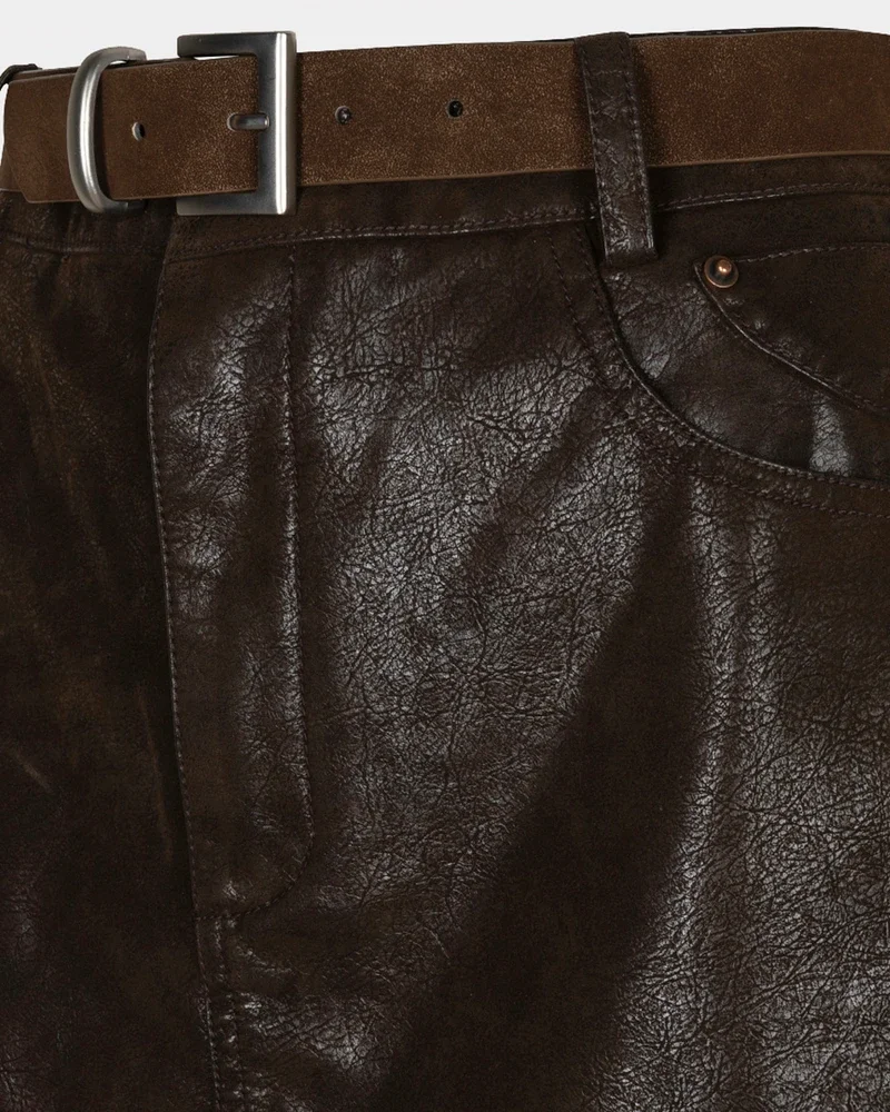 Skirt belt structured PU Bruin 1 Skirt belt structured PU Bruin 1