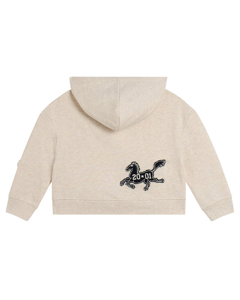 Hooded Fleece Sweatshirt Badges Stella Off White Hooded Fleece Sweatshirt Badges Stella Off White