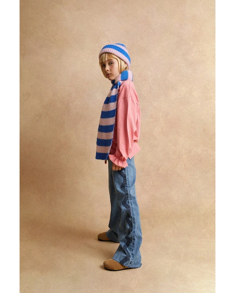 Girls straight denim wave Blauw Girls straight denim wave Blauw