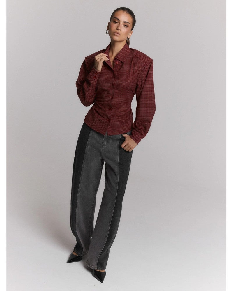ladies woven balloonfit pants EMMA Antraciet ladies woven balloonfit pants EMMA Antraciet