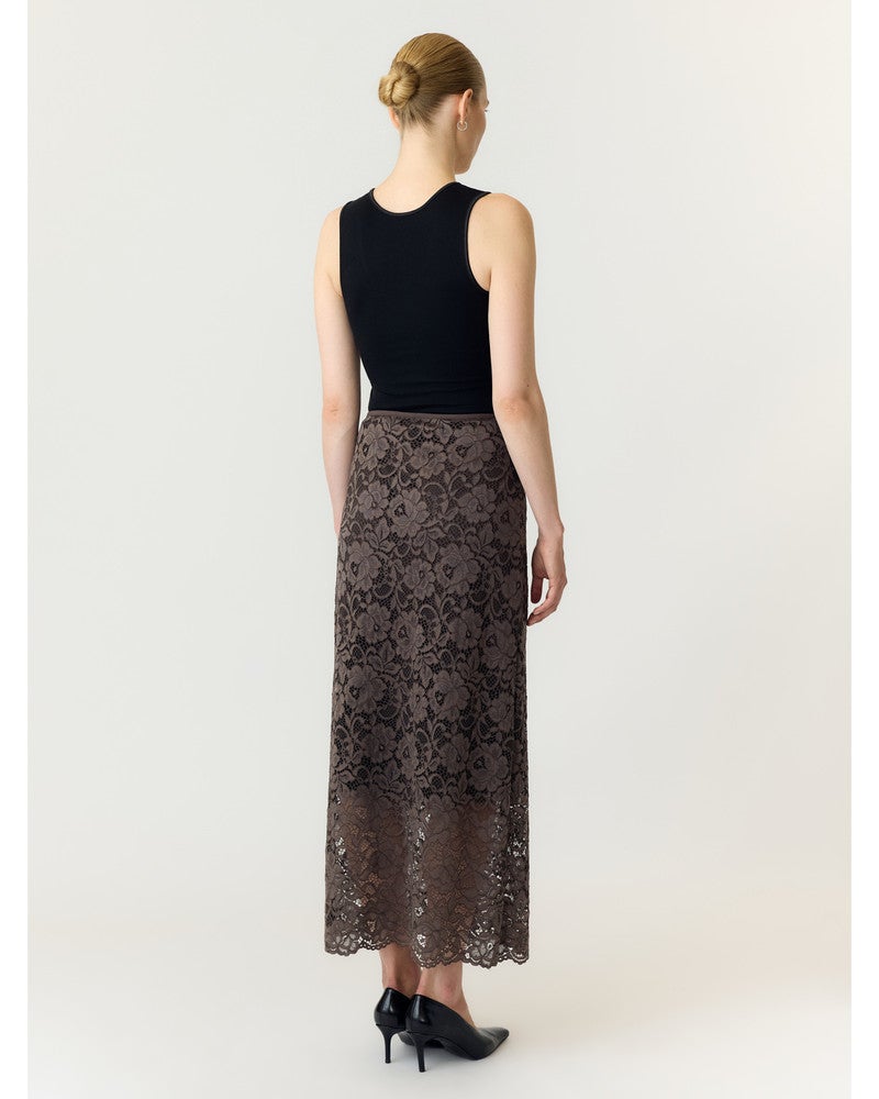 YASLACEY HW LONG LACE SKIRT S. NOOS Bruin 1 YASLACEY HW LONG LACE SKIRT S. NOOS Bruin 1