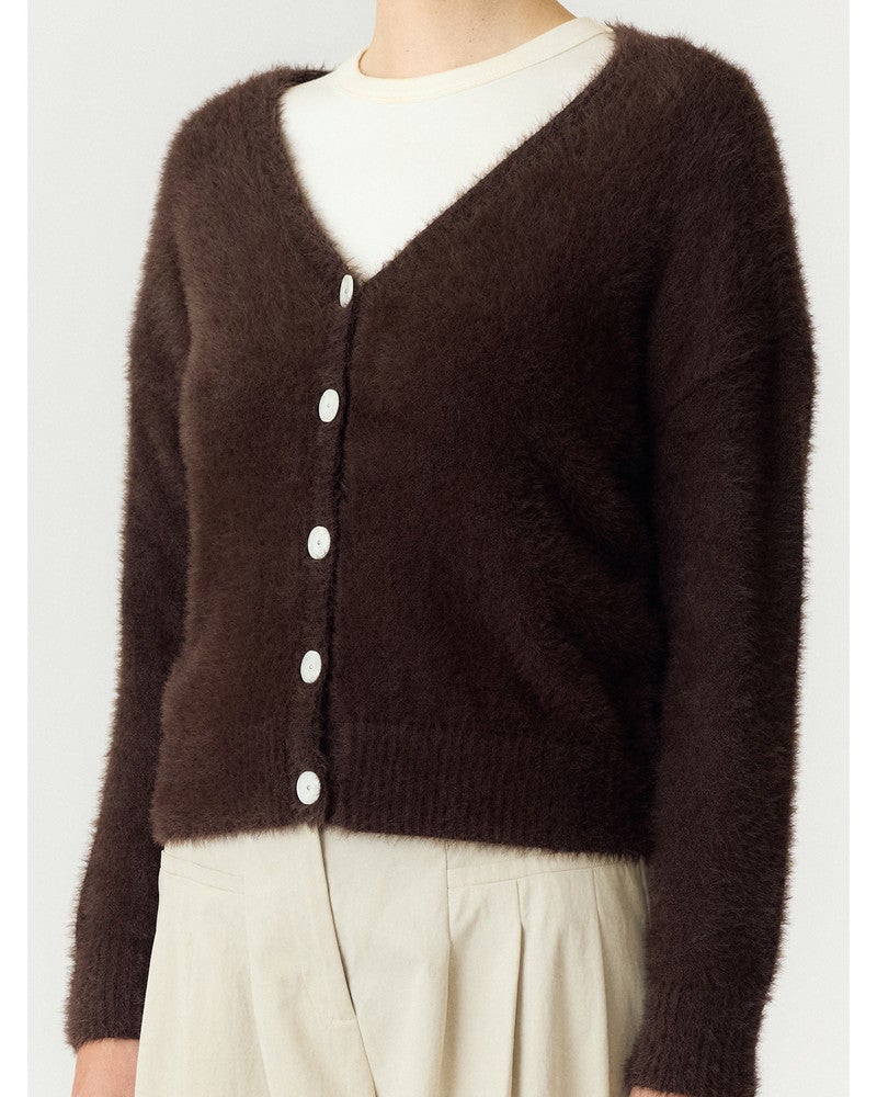 YASMALLI LS KNIT CARDIGAN - EX Bruin 1 YASMALLI LS KNIT CARDIGAN - EX Bruin 1