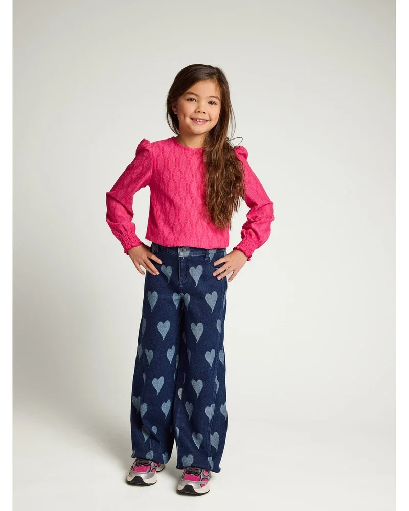 Little denim heart jeans Blauw Little denim heart jeans Blauw